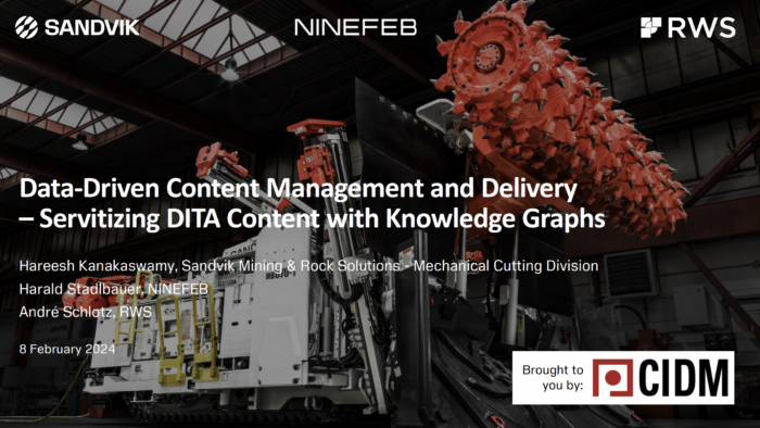 Data-Driven Content Management and Delivery – Servitizing DITA Content with Knowledge Graphs